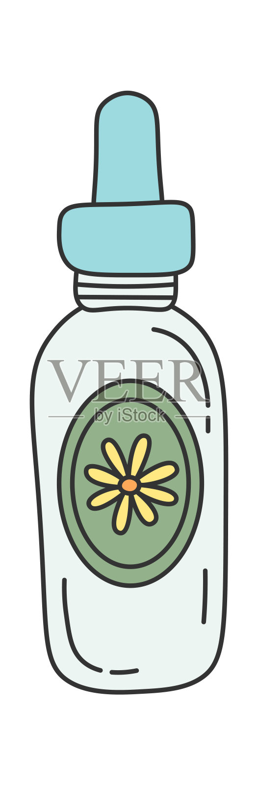 有机化妆品管美容偶像。矢量图插画图片素材