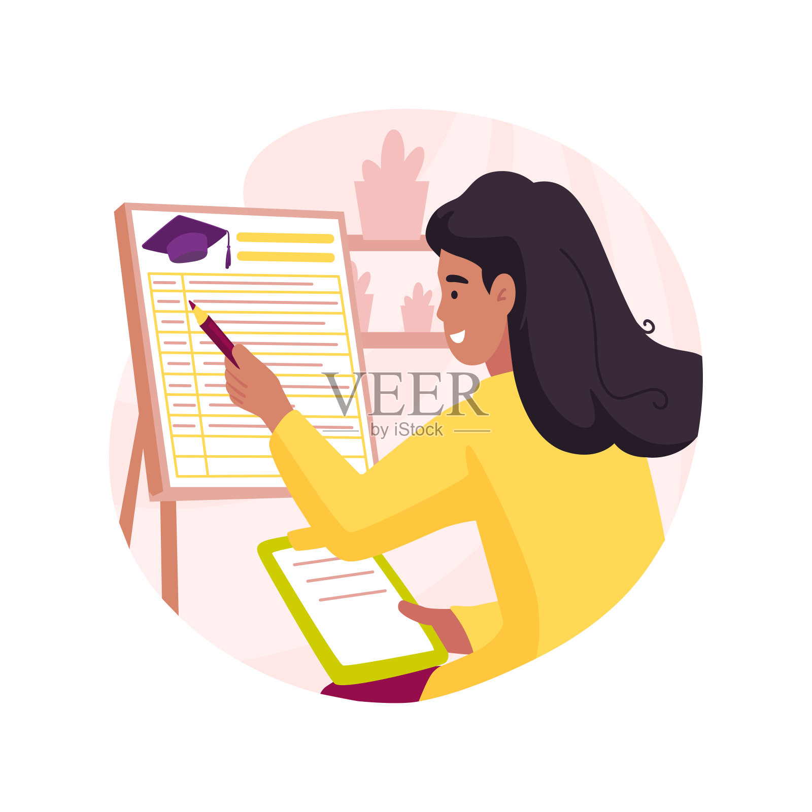 官方文字孤立卡通矢量插图。插画图片素材