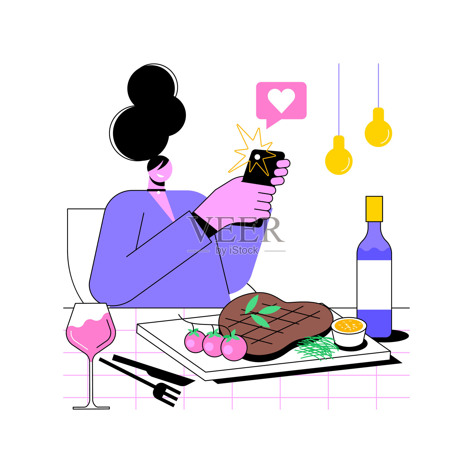 内容营销孤立的卡通矢量插图。设计元素图片