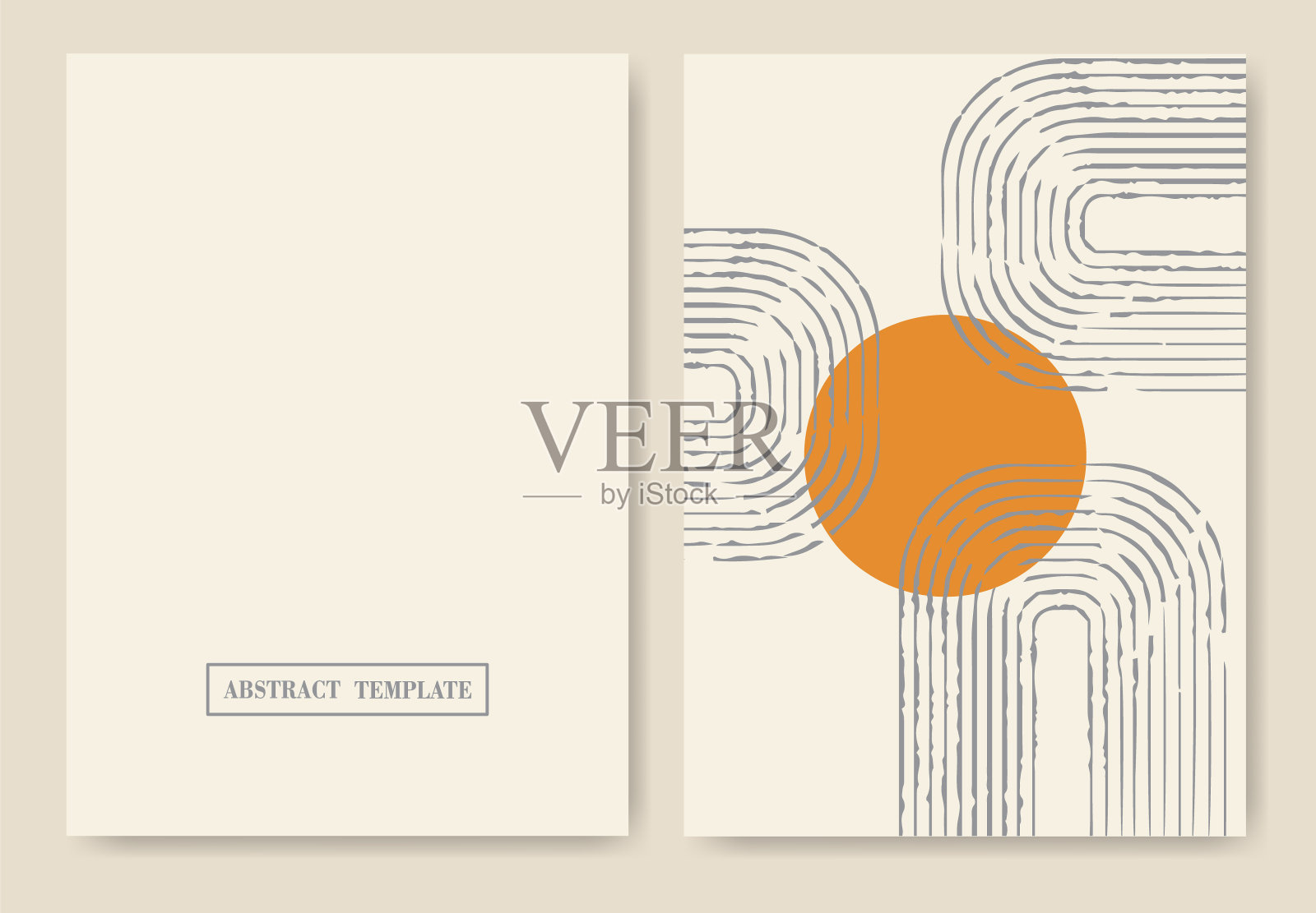 通用抽象蜡笔彩色模板笔记本封面。设计模板素材