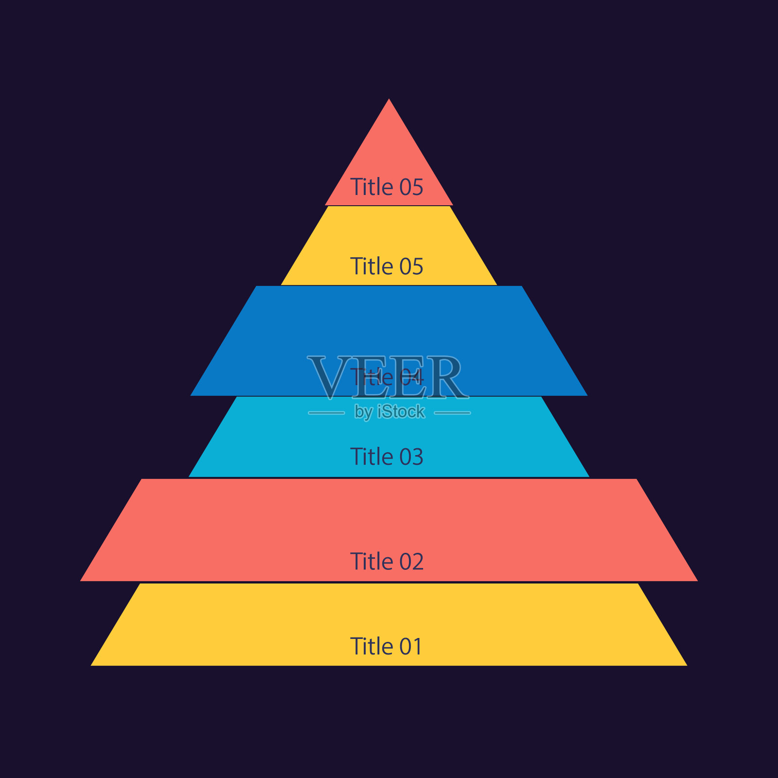 企业组织信息图金字塔图黑暗主题设计模板设计模板素材