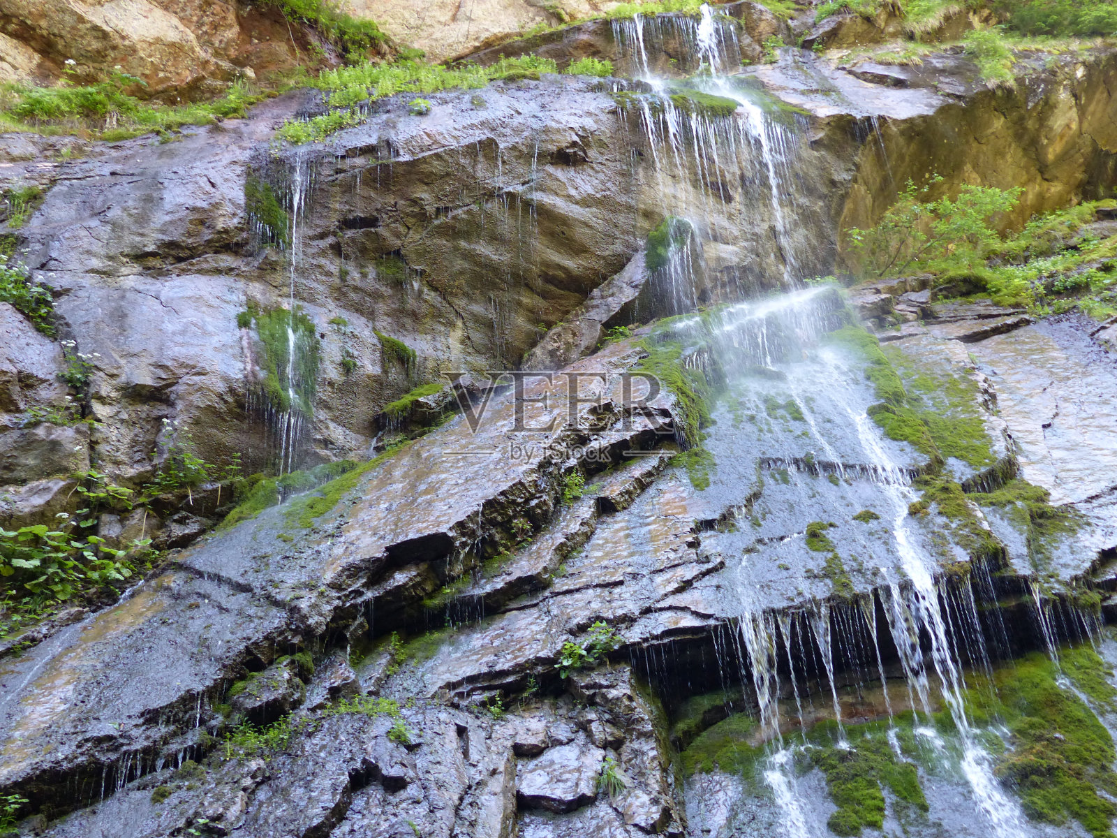 上巴伐利亚州贝希特斯加登国家公园内疯狂浪漫的Wimbachklamm峡谷照片摄影图片