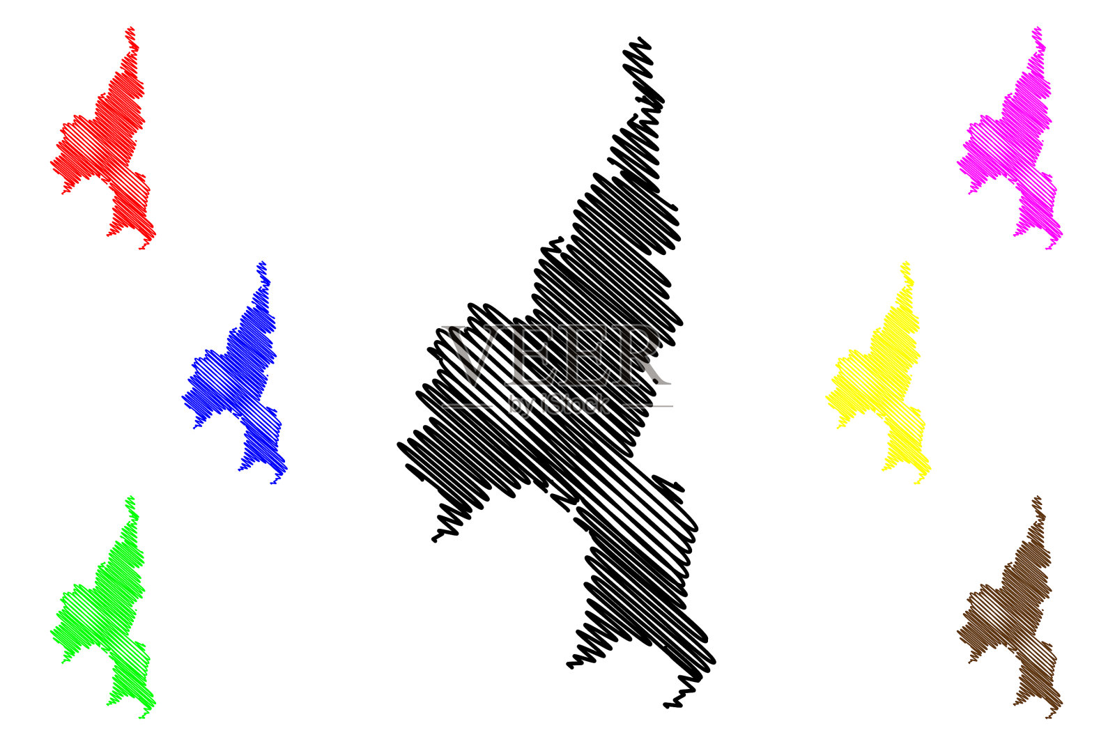 葡萄牙马德拉群岛插画图片素材