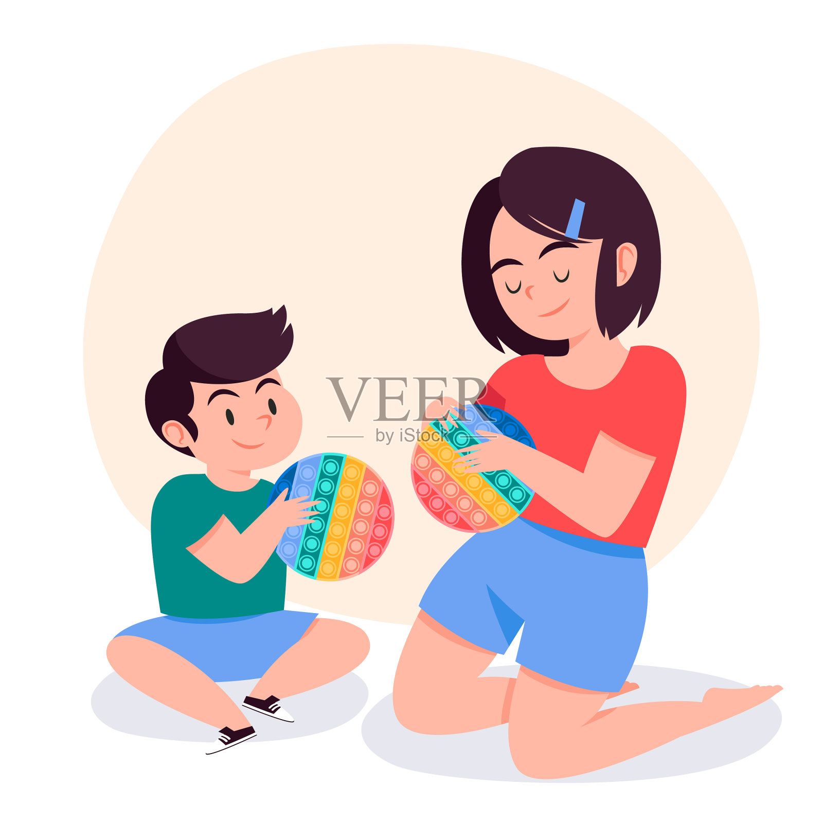 手绘的pop插画图片素材