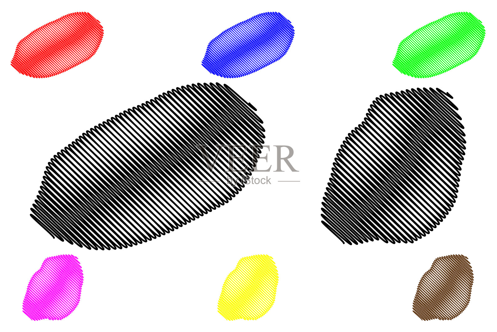 塞舌尔共和国达罗斯和雷迈尔岛插画图片素材