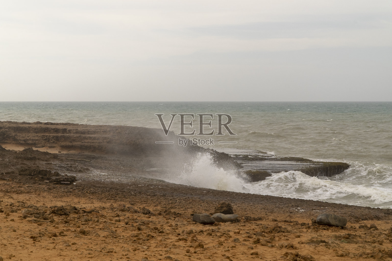 瓜希拉的Cabo de la Vela海滩景观。照片摄影图片