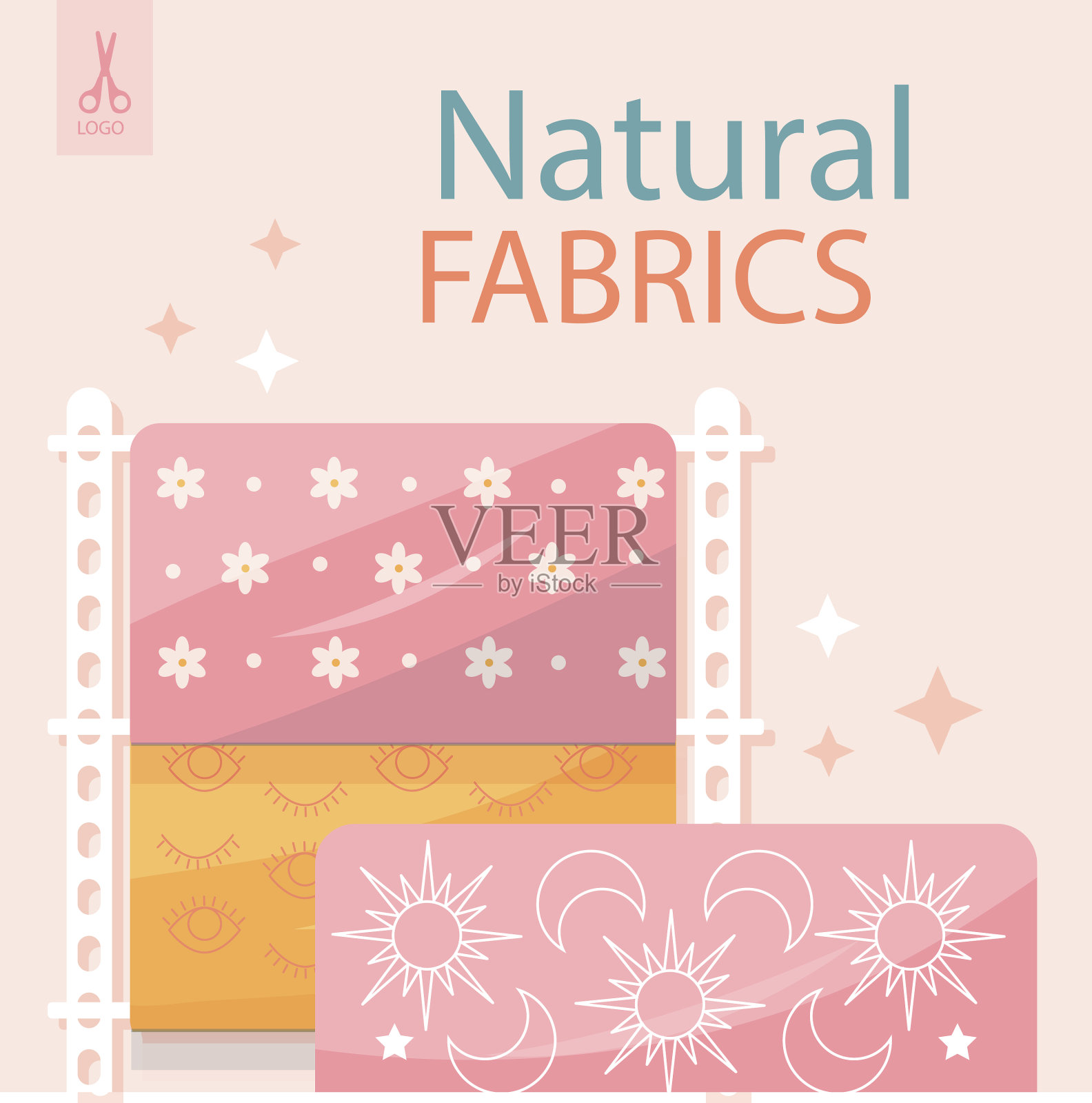 手绘的时尚工作室海报插画图片素材