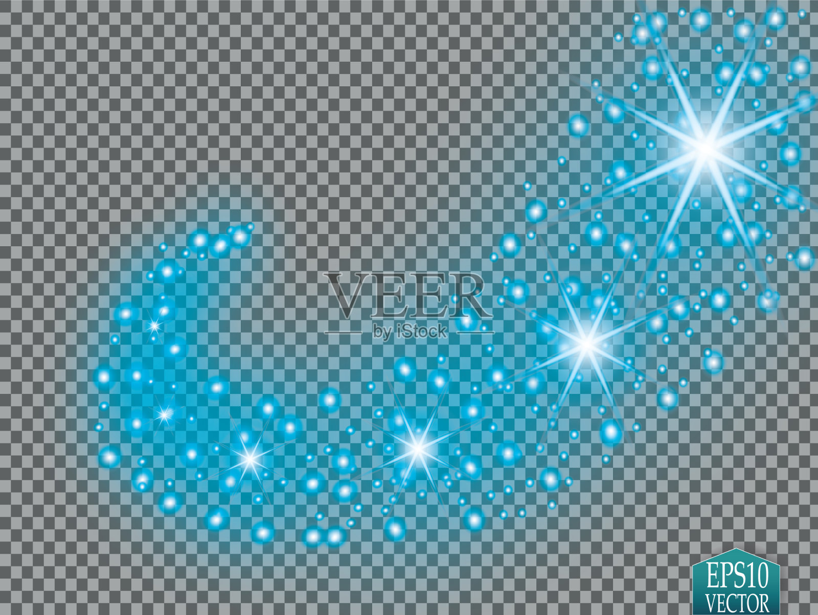 一套金色的发光效果隔离上插画图片素材