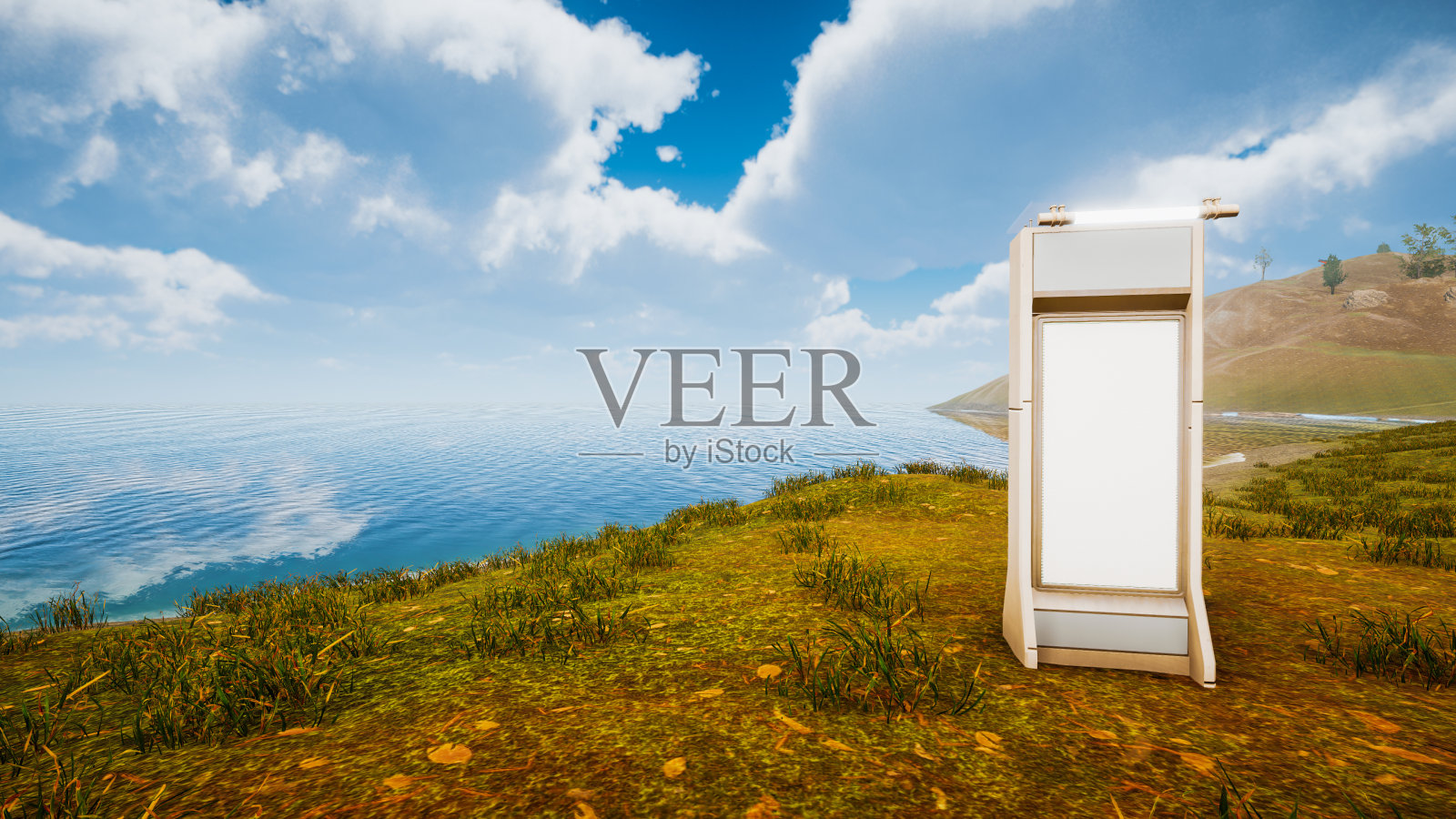 户外模型与自然环境，广告在世界的3D渲染照片摄影图片