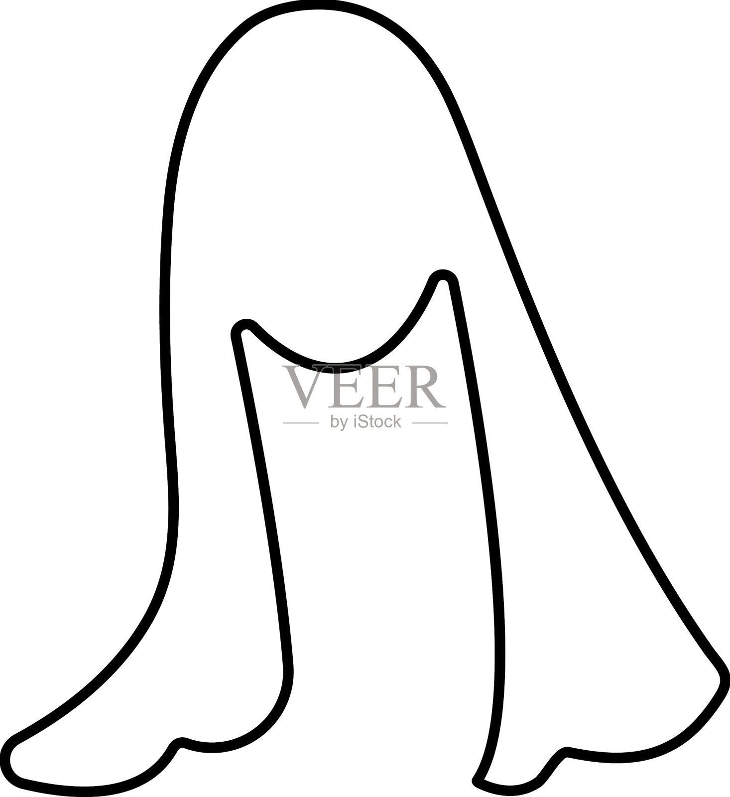 女性发型图标插画图片素材