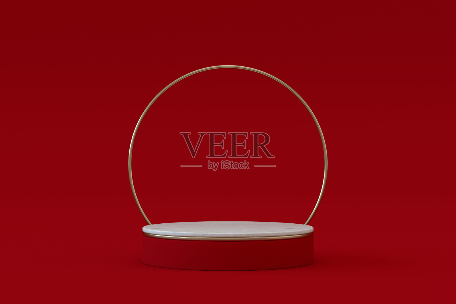 讲台，大理石产品展示台，展览，底座，红色背景照片摄影图片
