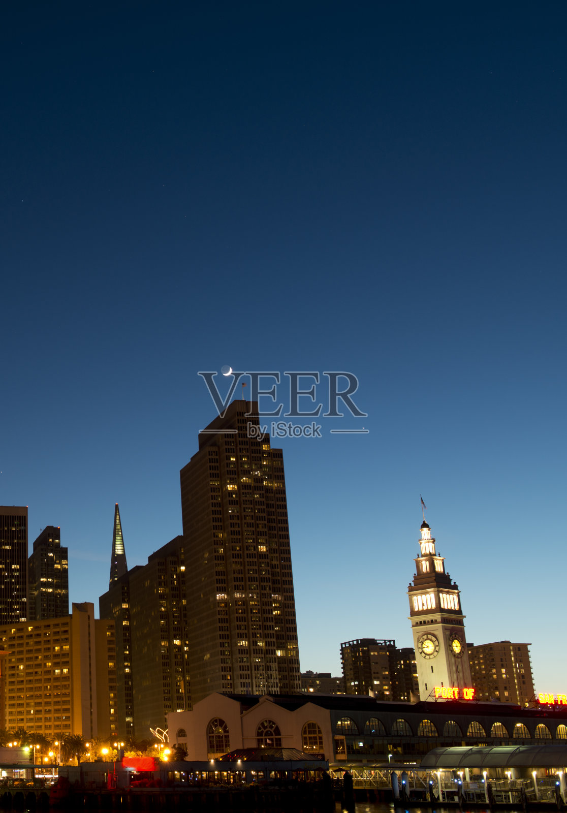 旧金山市区全景。照片摄影图片