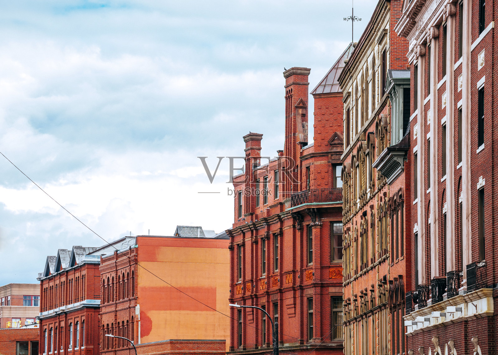 建筑，立面-波特兰，缅因州照片摄影图片