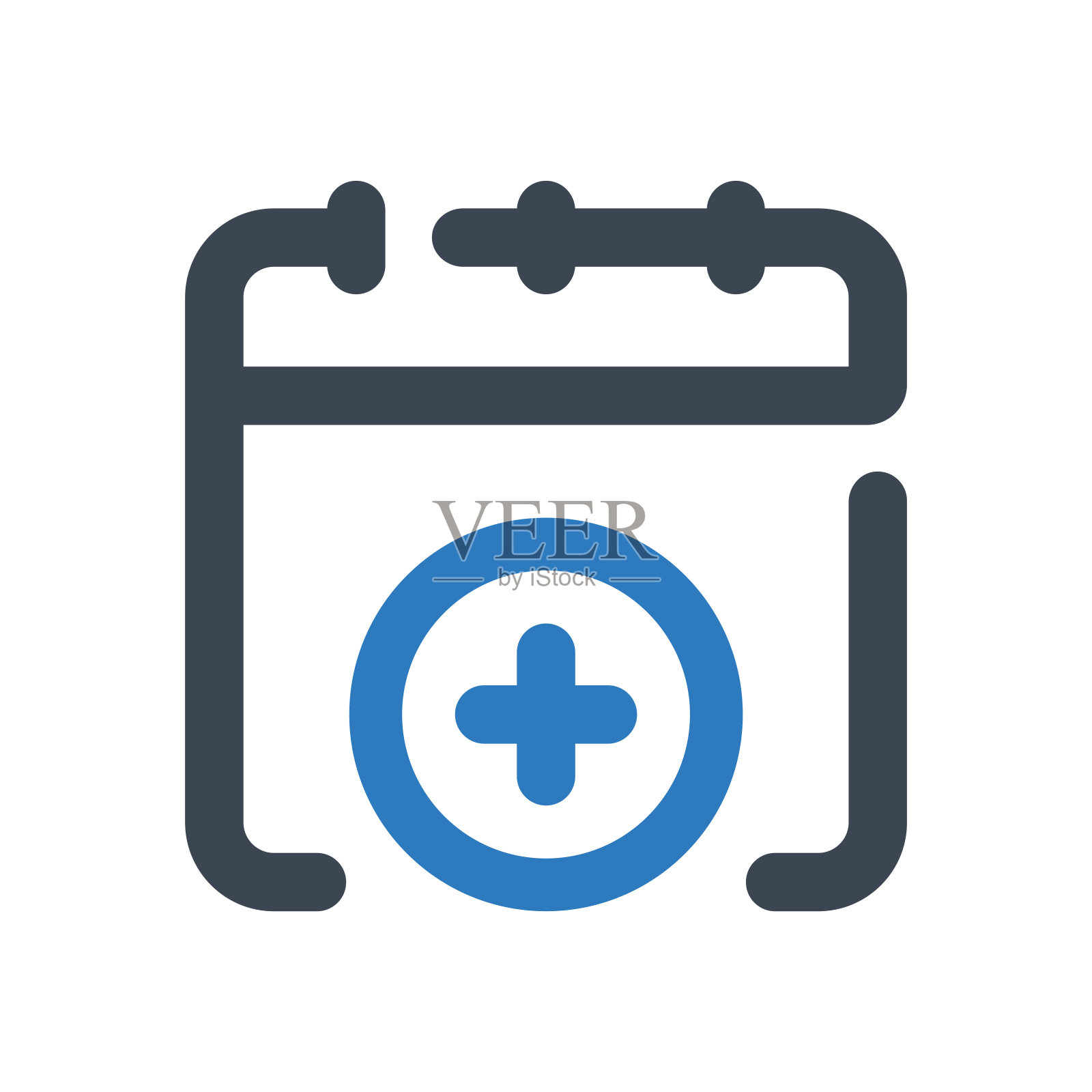 添加日历图标-矢量插图。添加，约会，日历，日期，事件，时间表，新建，创建，日期，时间，线，大纲，图标。图标素材