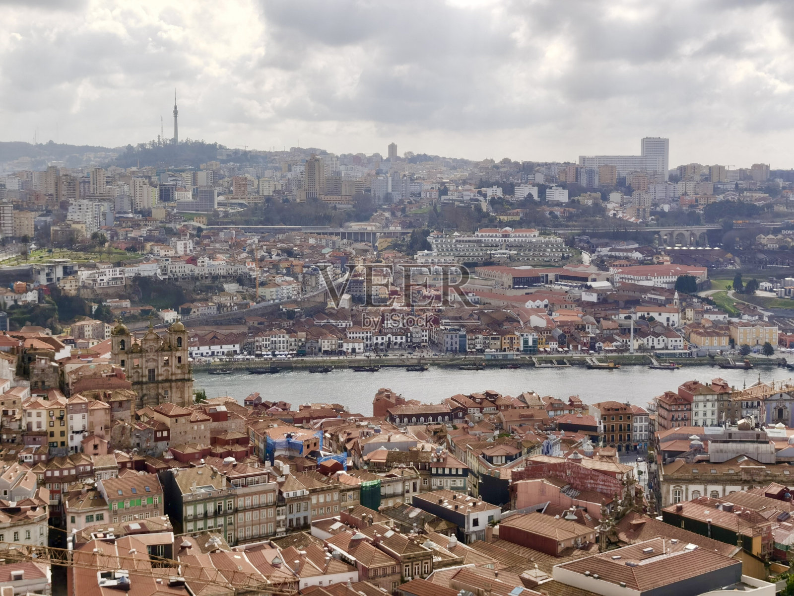 波尔图全景图，葡萄牙照片摄影图片