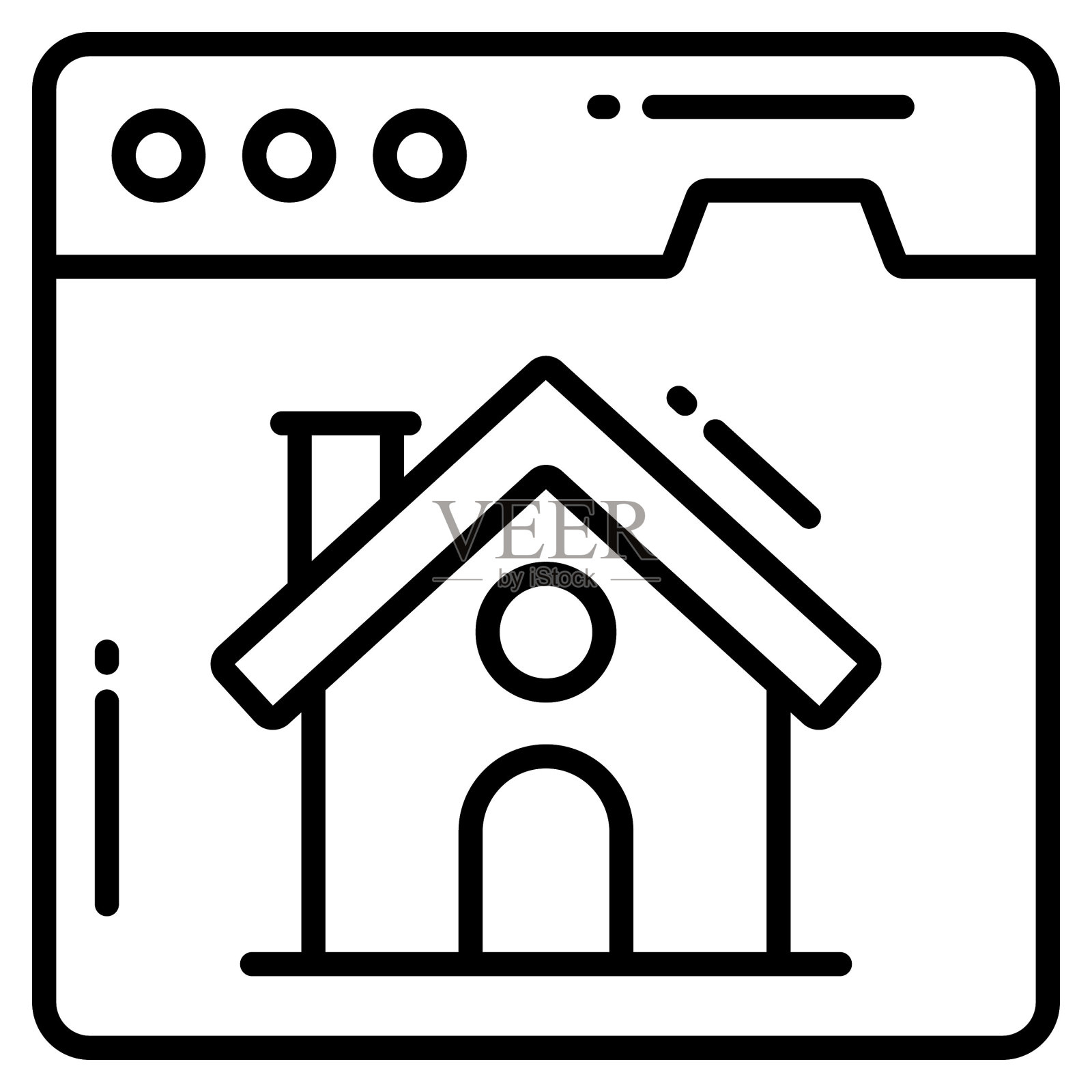 物业网站时髦的图标，线风格孤立在白色背景。符号为您的网站设计，标志，应用程序，用户界面。图标素材