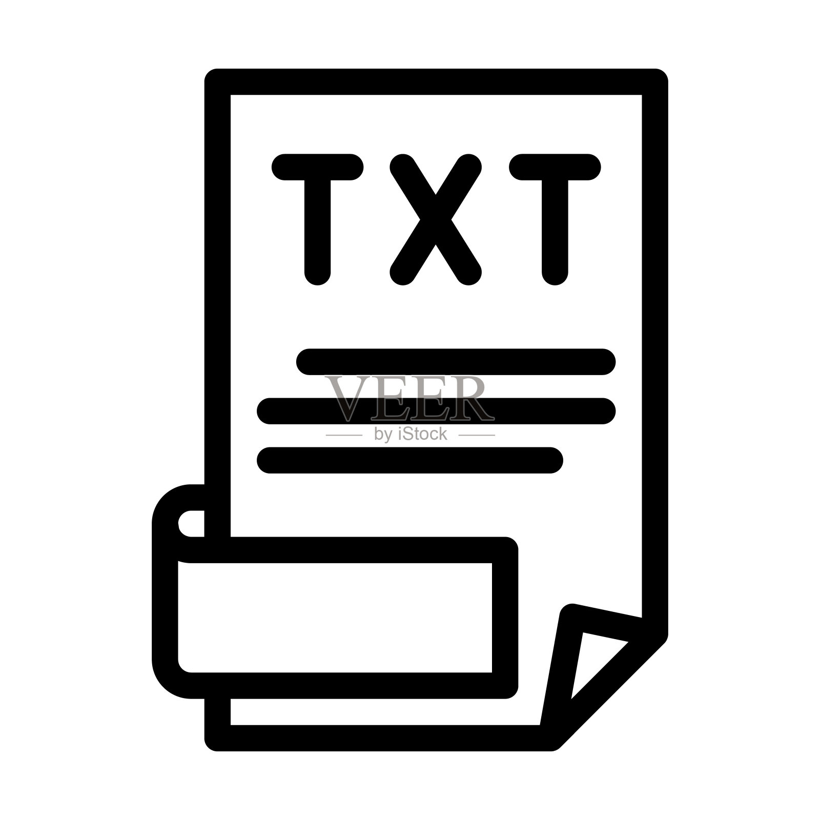 文件夹线图标矢量插图插画图片素材