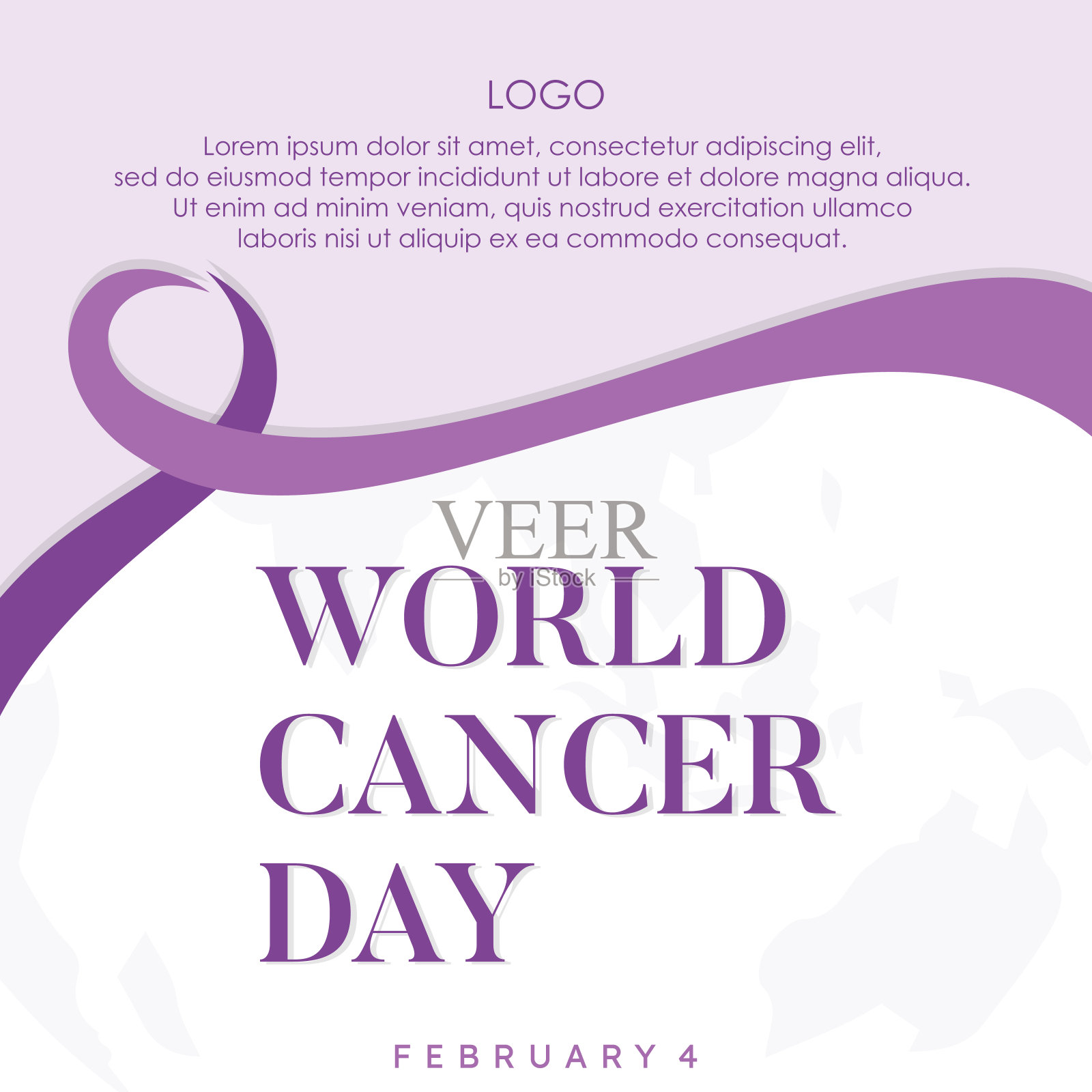 世界癌症日设计模板背景插画图片素材