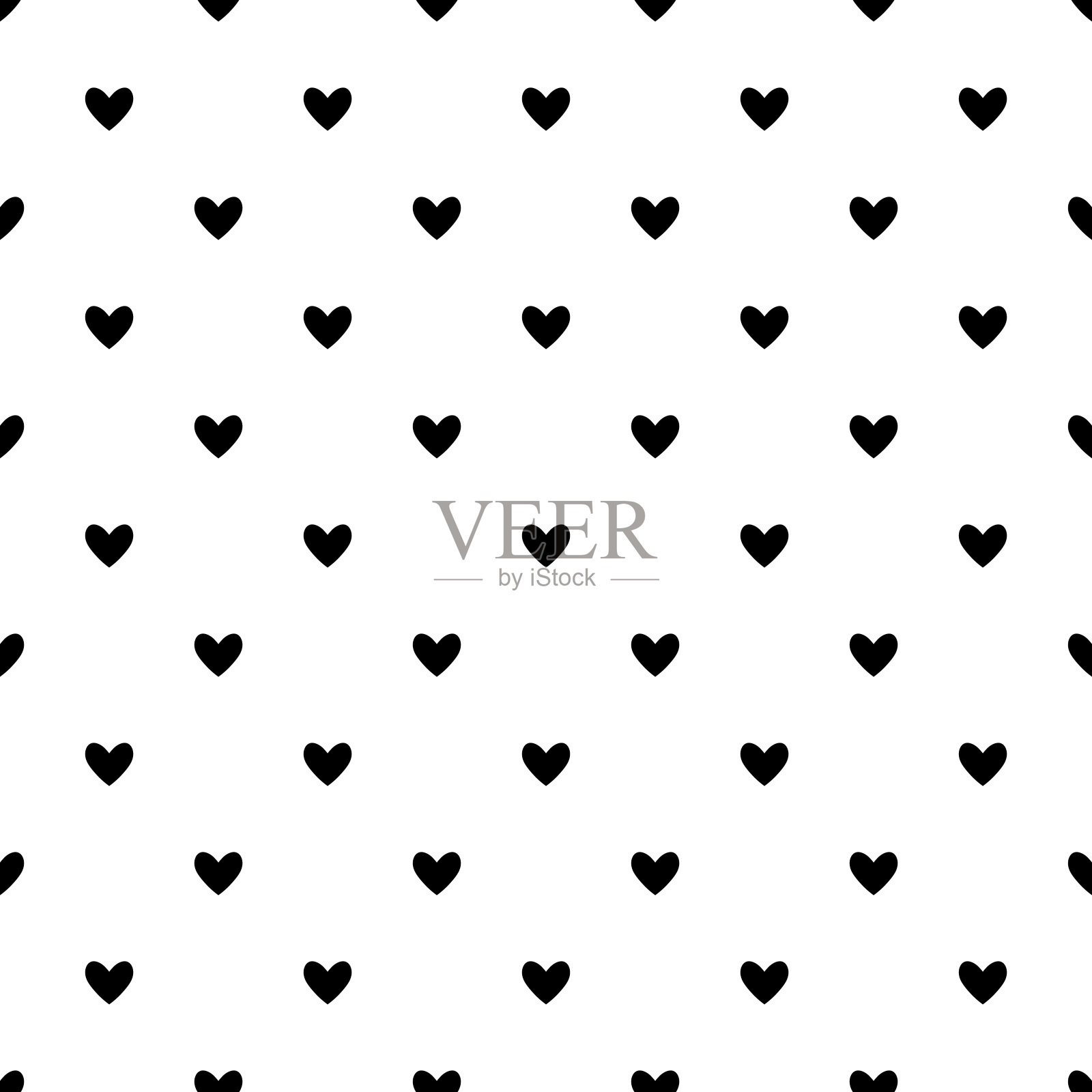 情人节爱心背景无缝图案插画图片素材