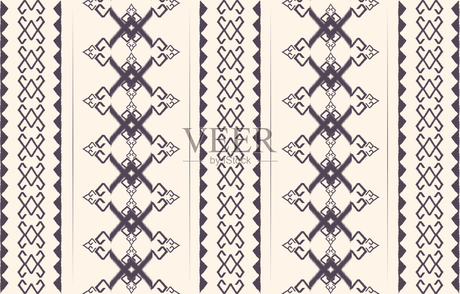 伊卡特图案设计。伊卡特图案东方非洲裔美国人印尼，亚洲，阿兹特克图案纺织和波西米亚。设计背景，墙纸，地毯印花，织物，蜡染。插画图片素材