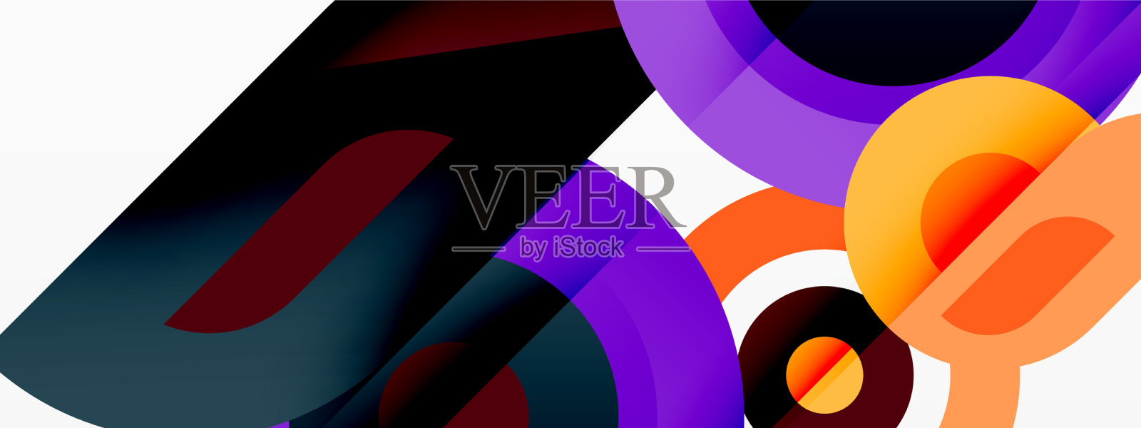 抽象的圆形背景极简主义插画图片素材