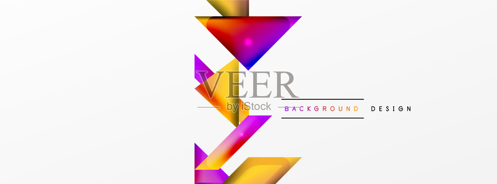 动态三维几何抽象背景插画图片素材