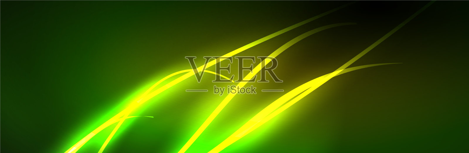 蓝色霓虹灯发光的线条魔力能量空间光插画图片素材