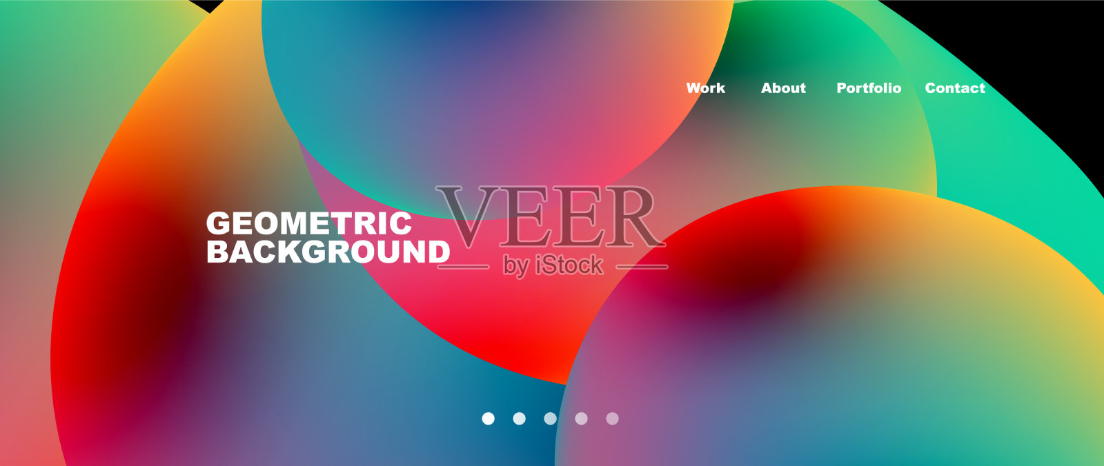 具有流动梯度的流体形状抽象插画图片素材