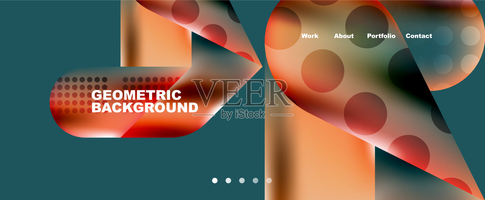 登陆页面背景模板彩色塑料插画图片素材