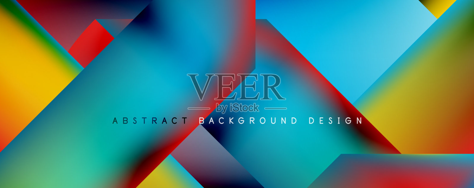 几何抽象背景线与流体插画图片素材