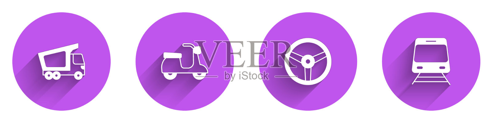 设置送货货车踏板车方向盘图标素材