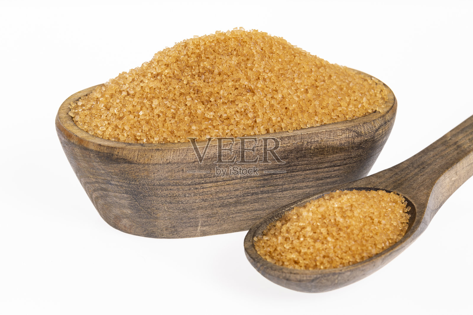 未经精炼的棕甘蔗糖晶体-甘蔗糖照片摄影图片