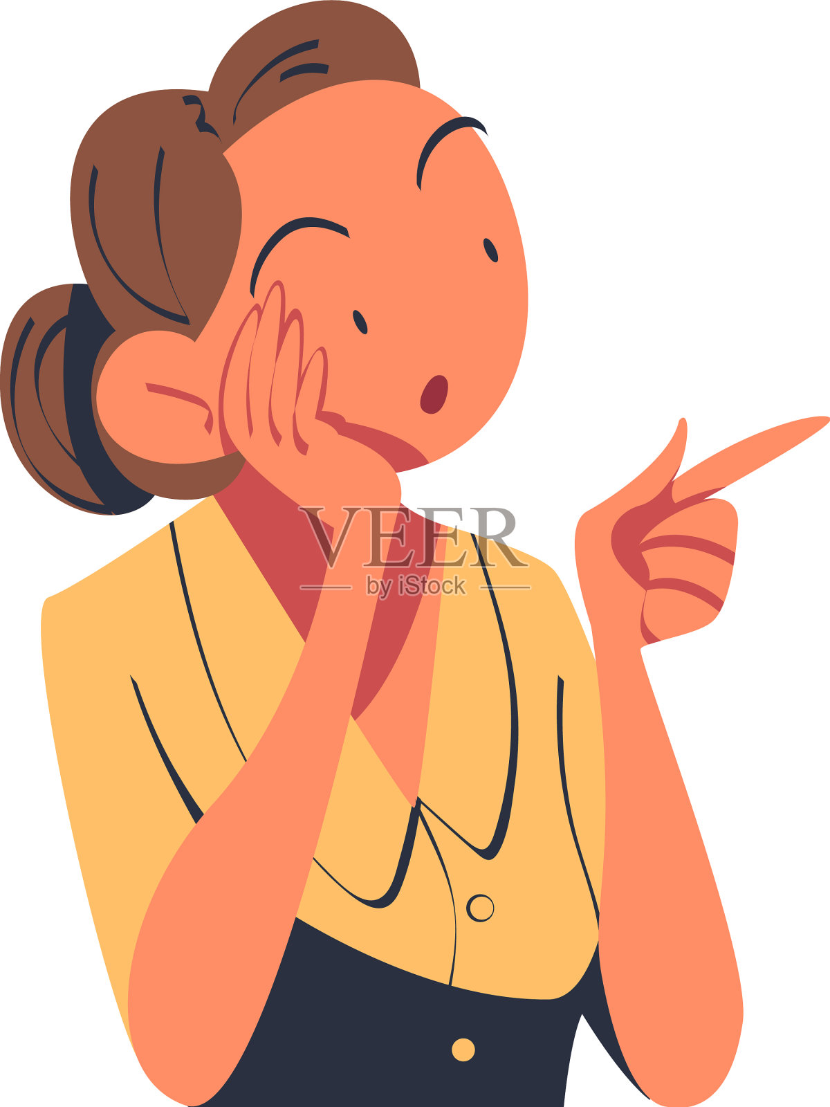 作为谈判成员的女性角色设计元素图片