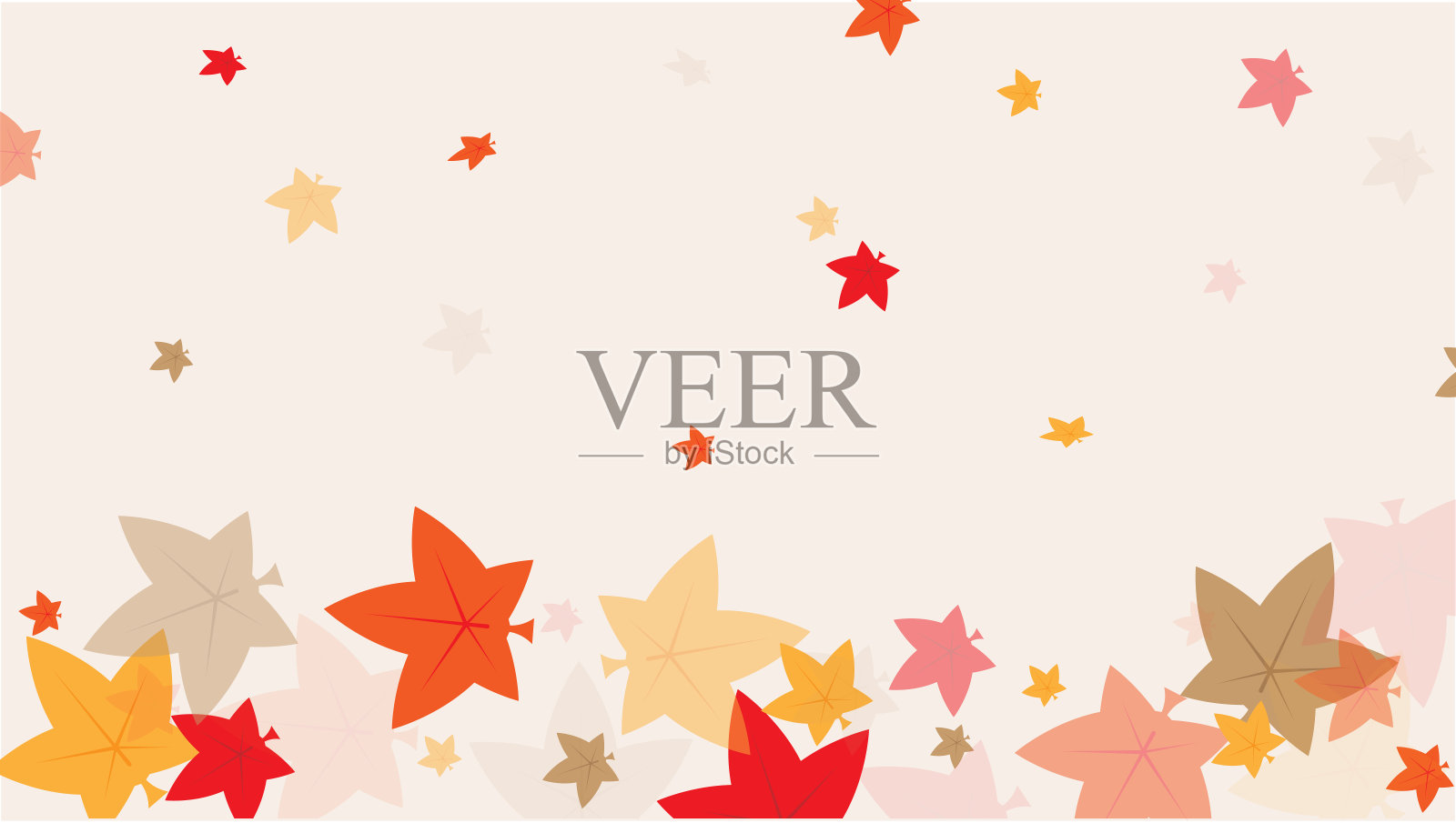 秋天的落叶插画图片素材