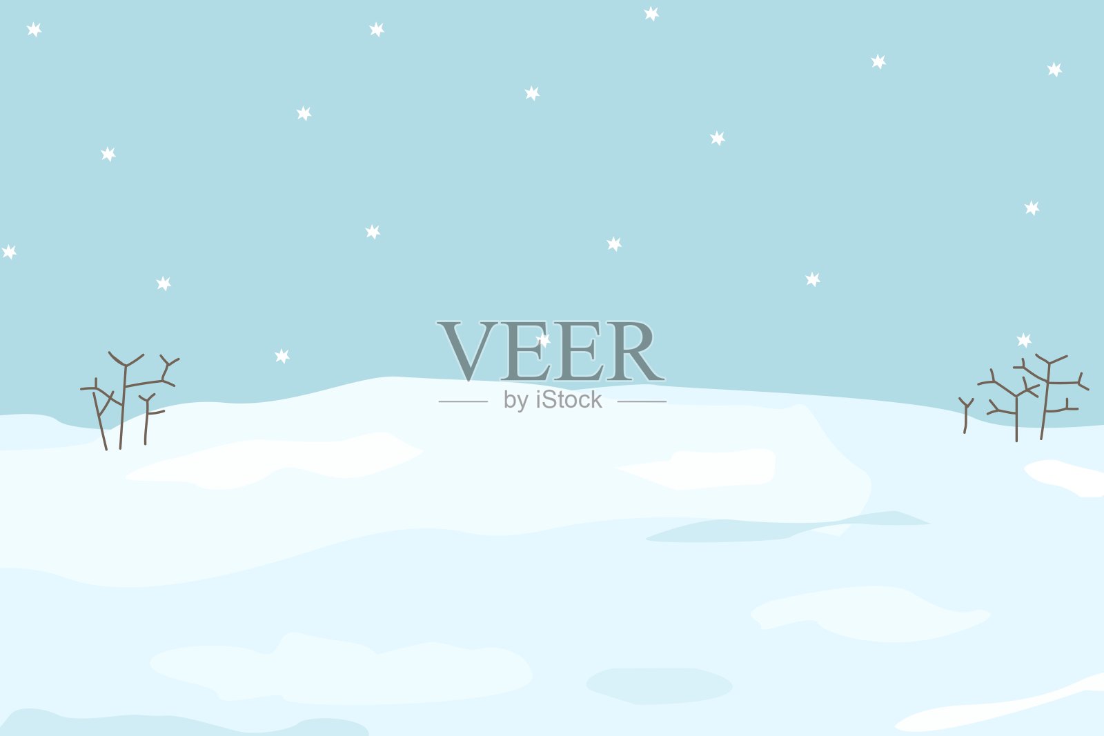 冬天背景，雪背景。插画图片素材