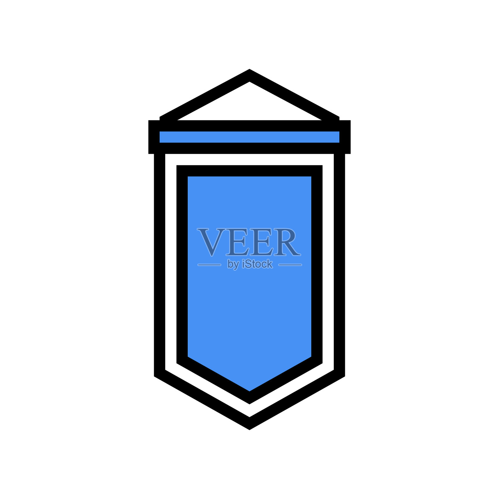 三旗旗网页颜色图标矢量插图图标素材