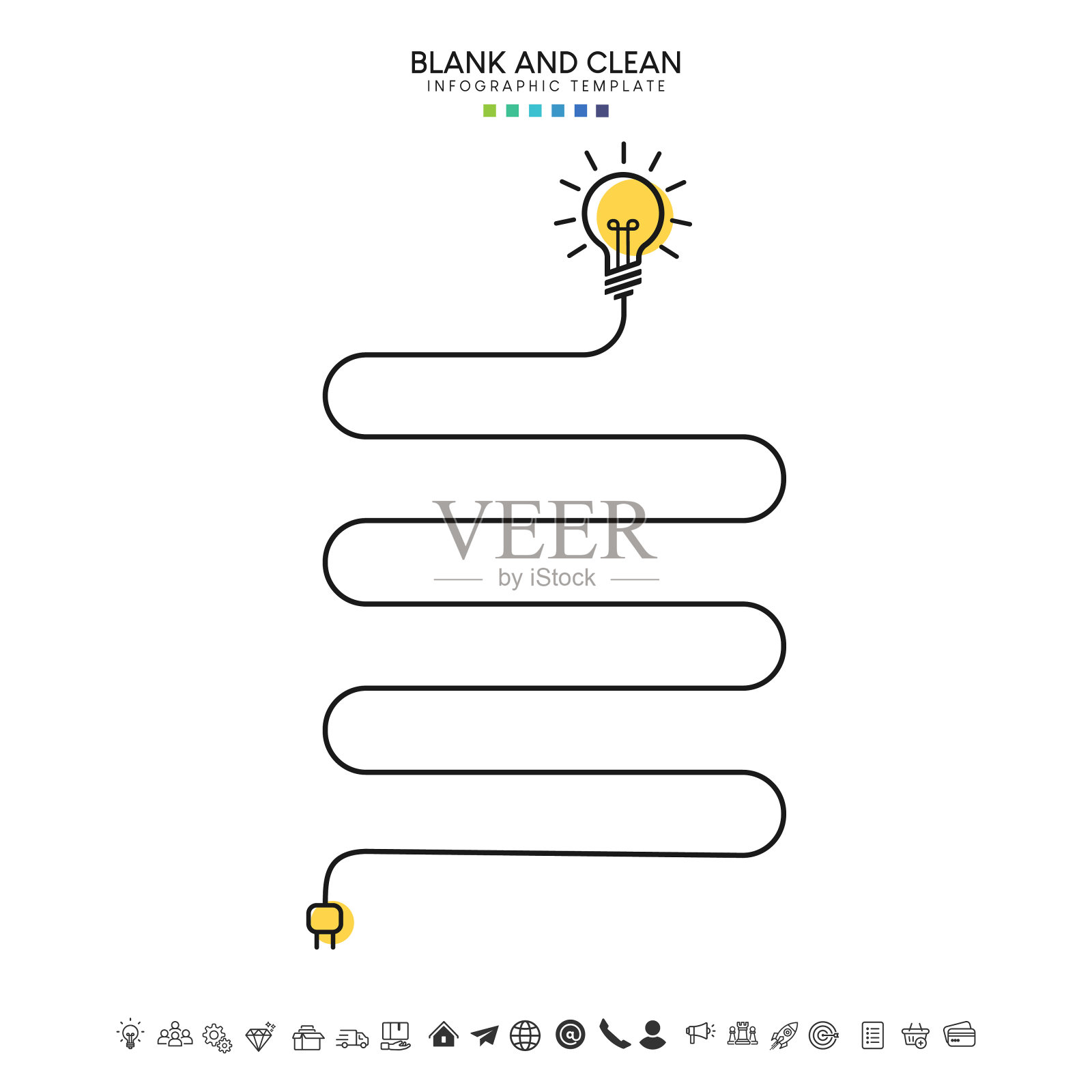 步骤业务时间轴信息图用于数据业务可视化元素背景模板插画图片素材