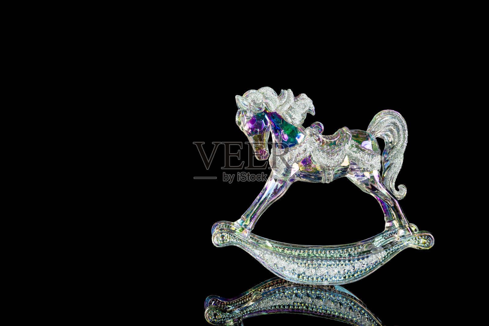 复古摇摆马圣诞装饰照片摄影图片