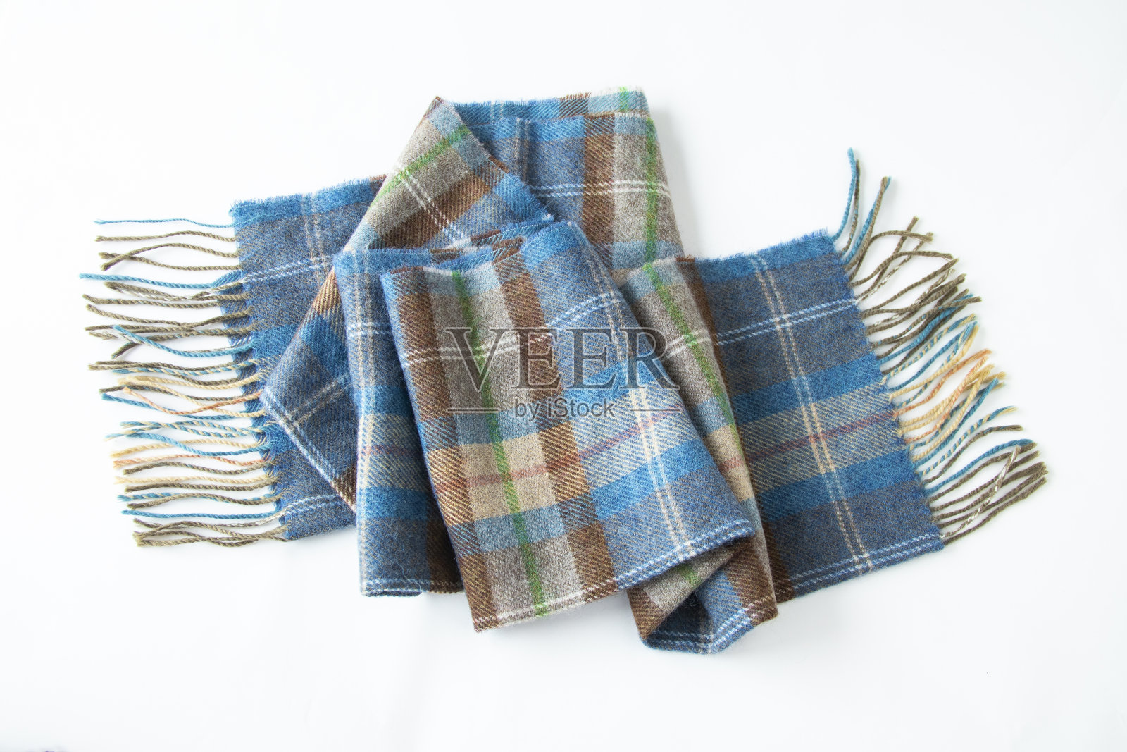 背景羊毛格纹围巾照片摄影图片