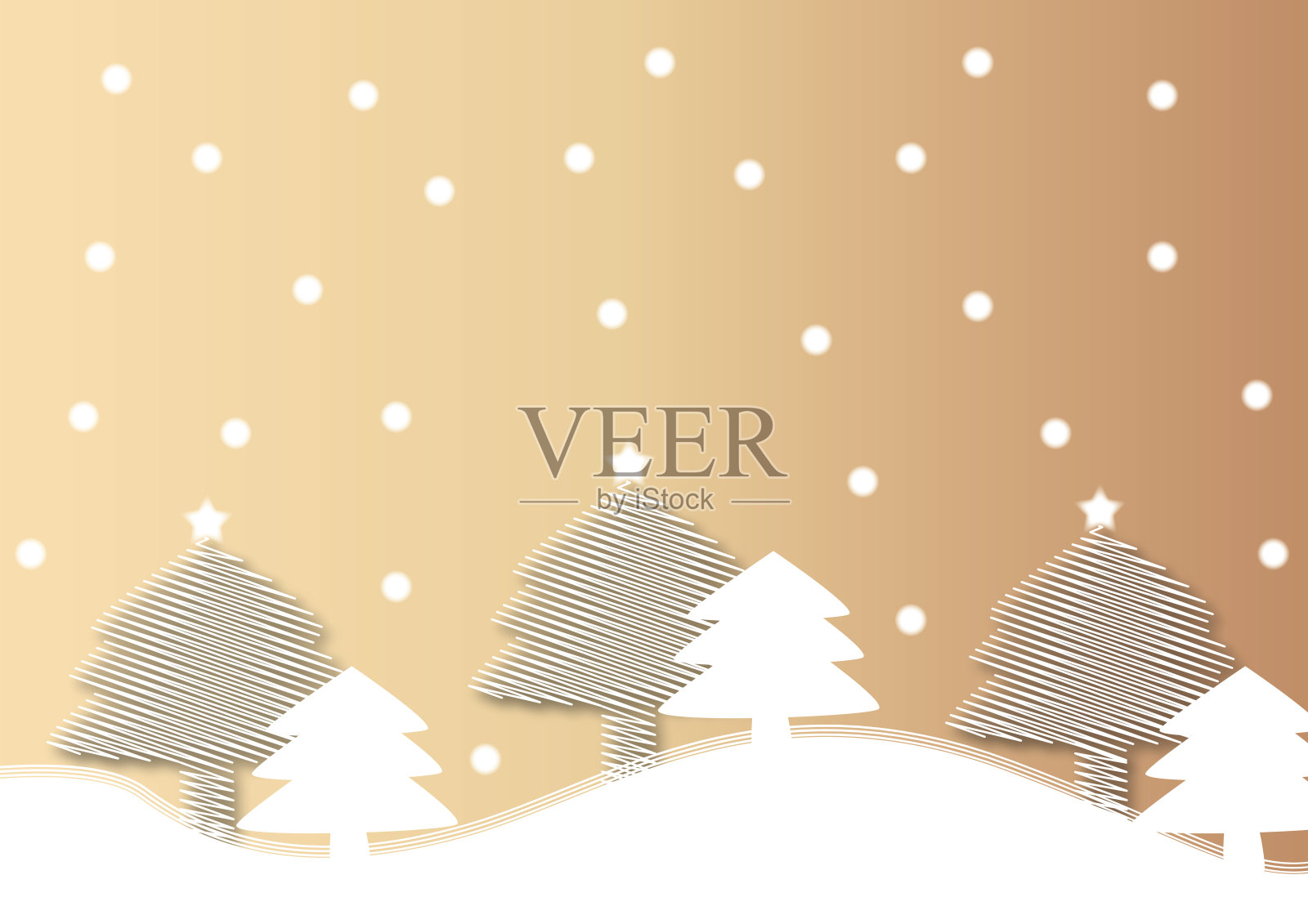 圣诞快乐和新年快乐的贺卡和背景插画图片素材