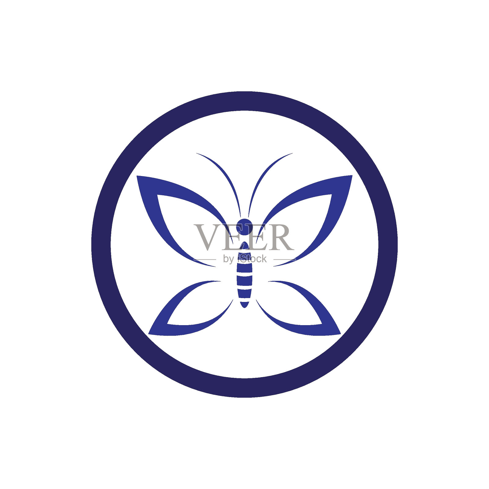 蝴蝶标志模板插画图片素材