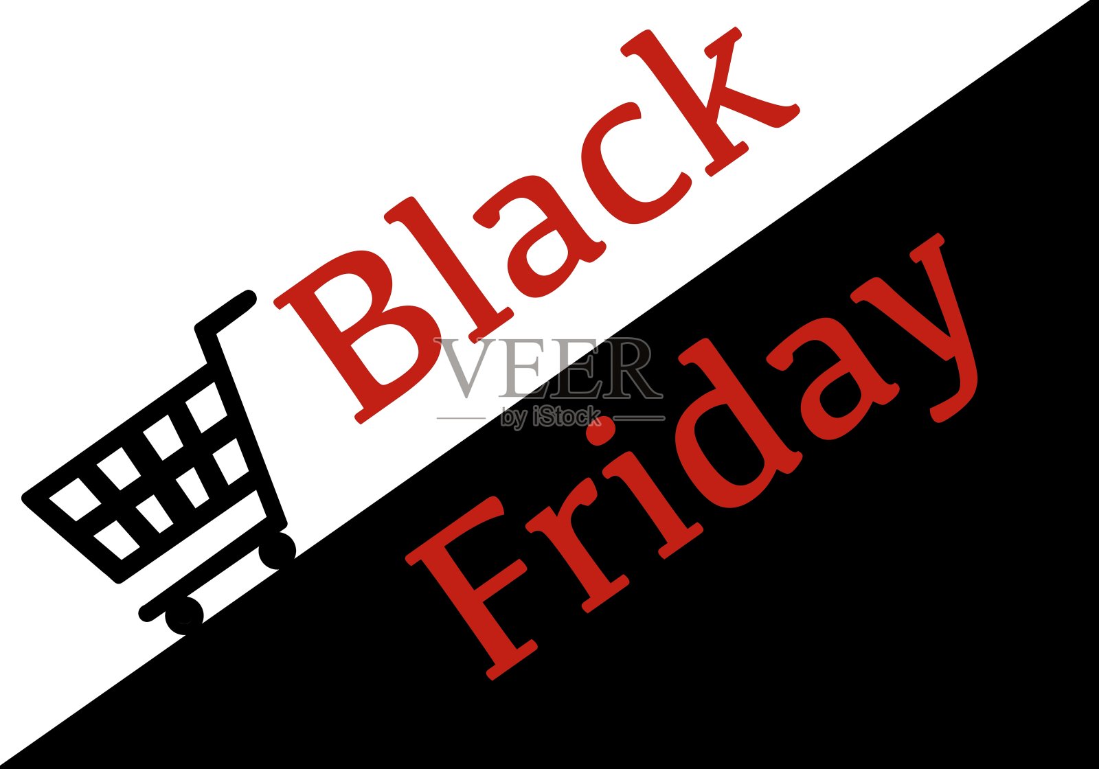 黑色星期五模板。插画图片素材