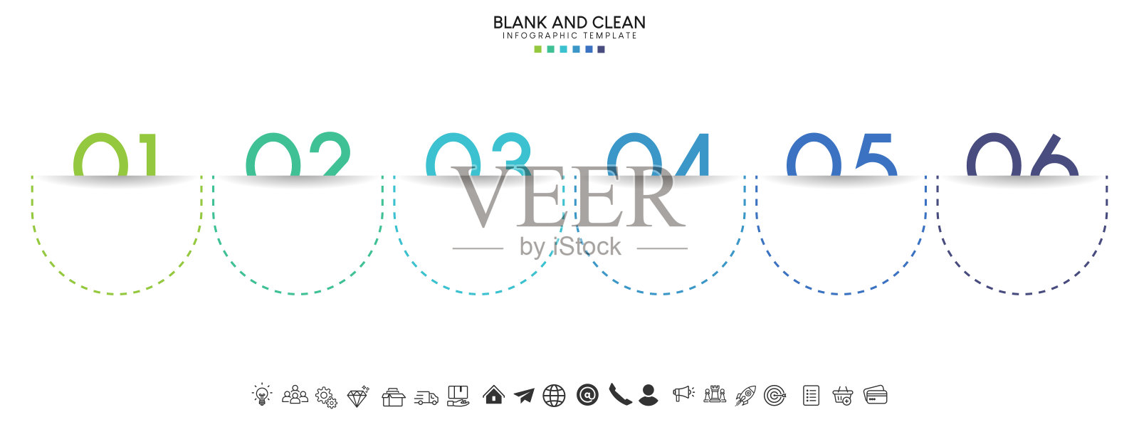 数据业务可视化元素后台模板的业务时间轴信息图步骤插画图片素材