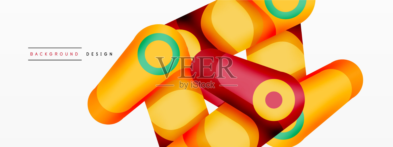 潮流创意极简几何背景插画图片素材