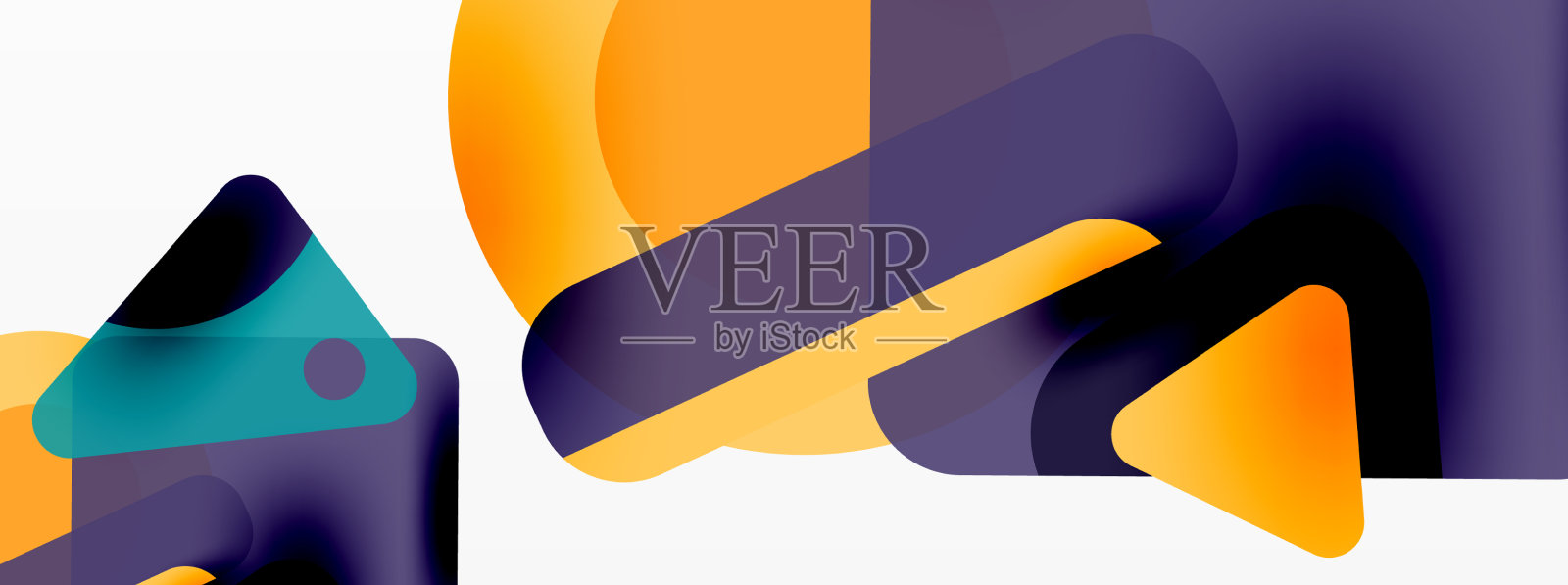 原始几何图形——直线三角形插画图片素材