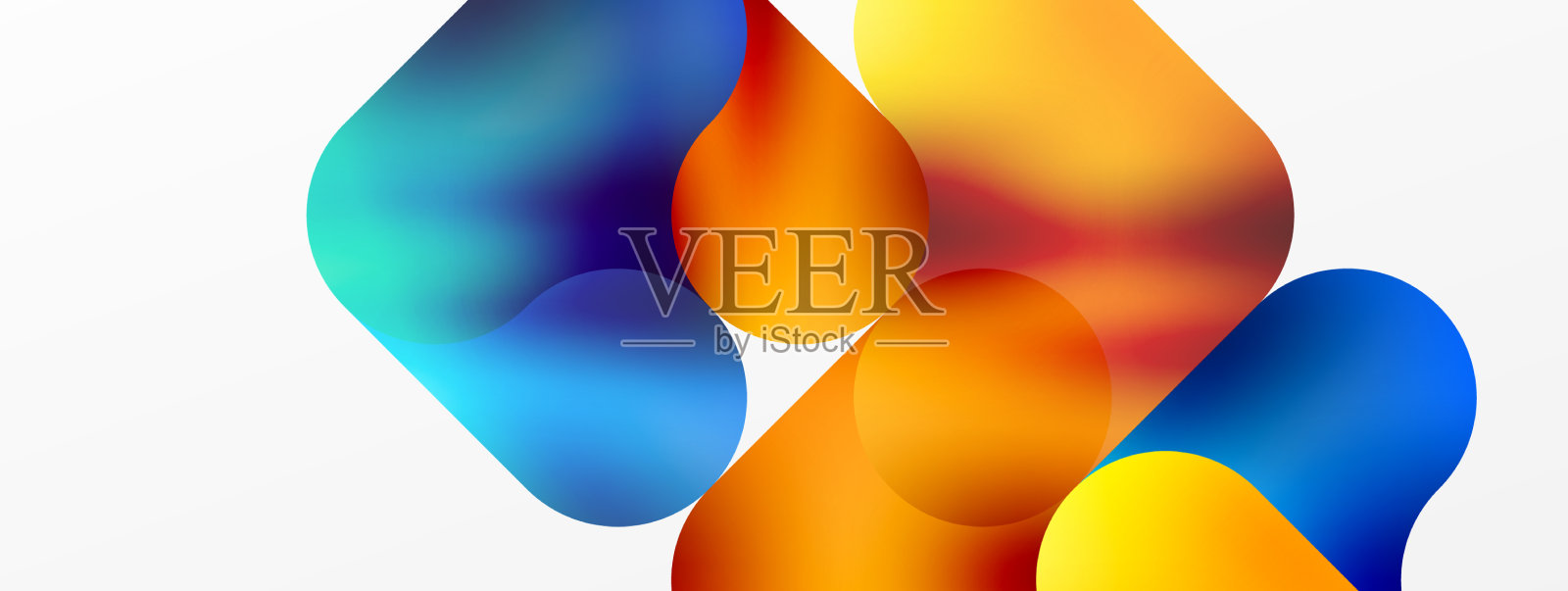 圆形和圆形几何抽象插画图片素材