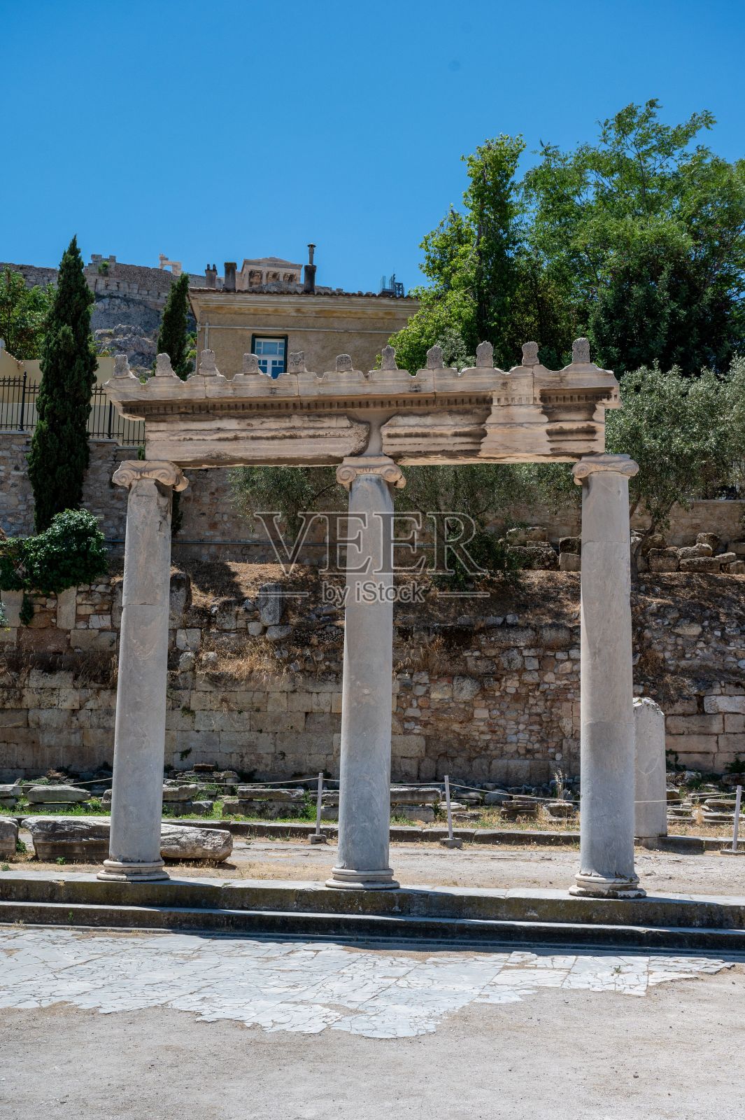 希腊雅典的罗马集市照片摄影图片