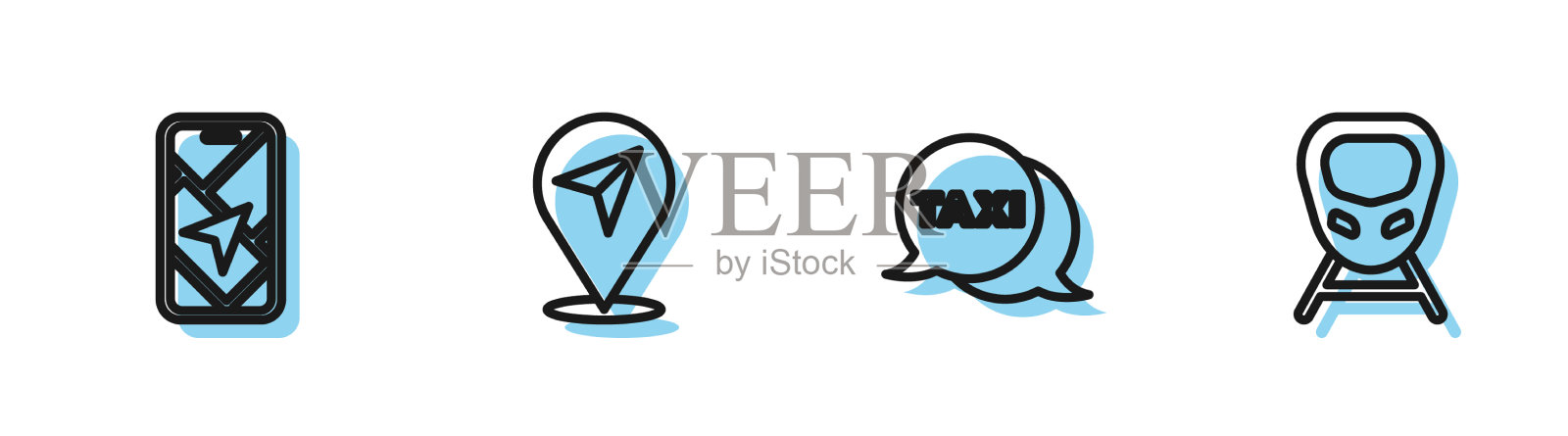 设置线路出租车呼叫电话服务城市地图插画图片素材