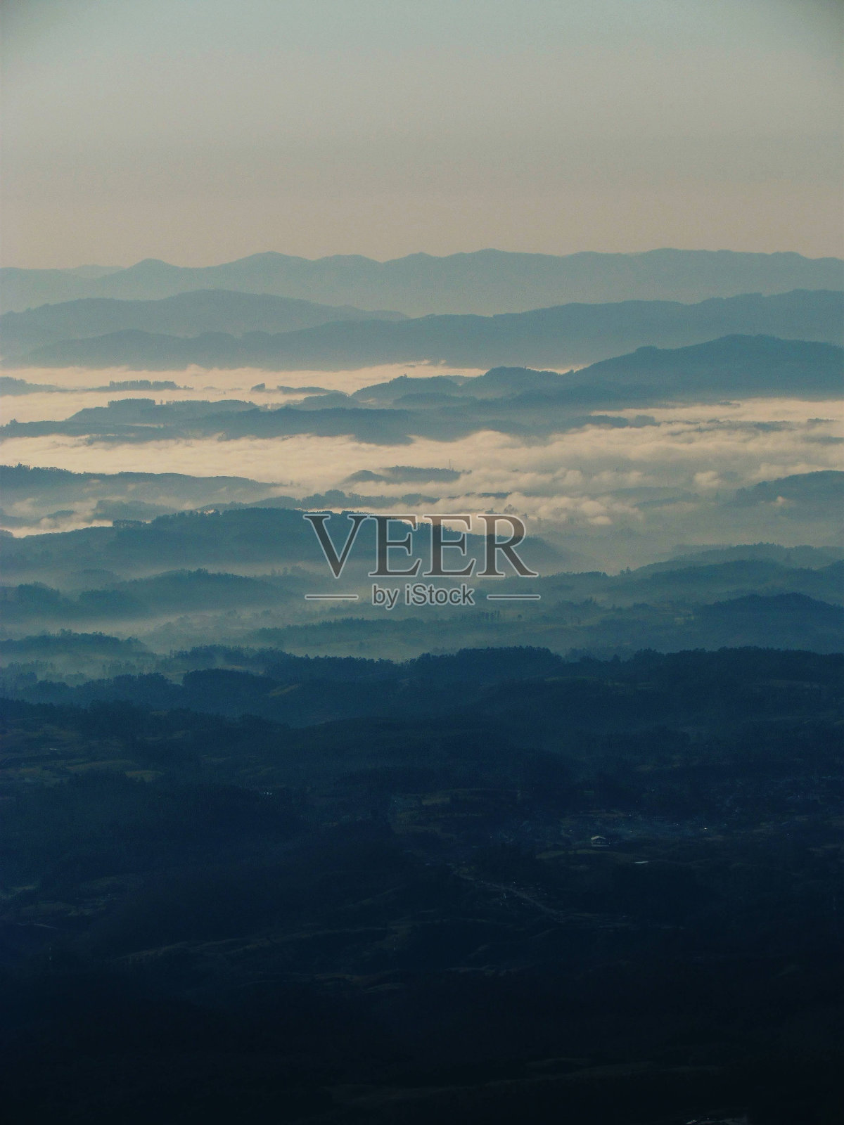 日落时的空中风景照片摄影图片