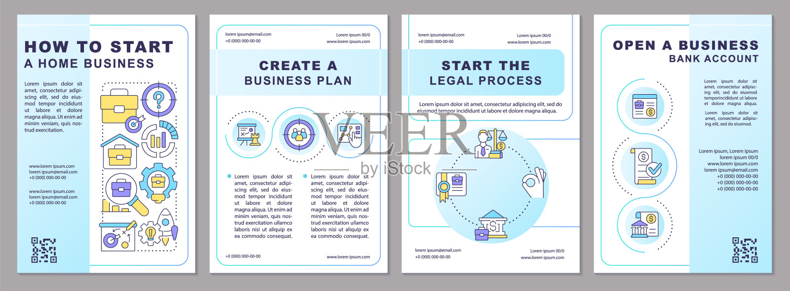 从家庭宣传册模板制作业务设计模板素材